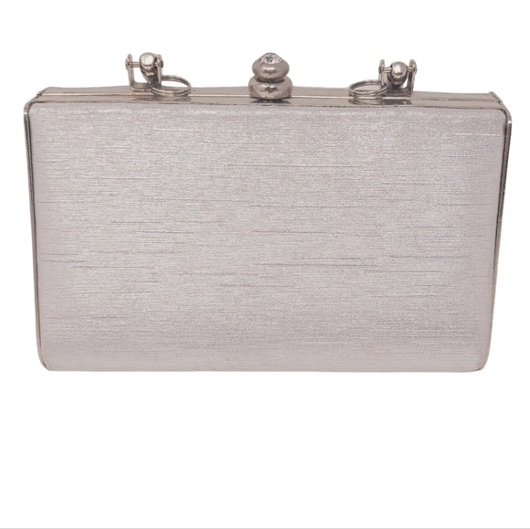Unbranded | Small Vintage Silver Top Handle Clutch or Shoulder Bag (One Size) - Picture 2 of 9